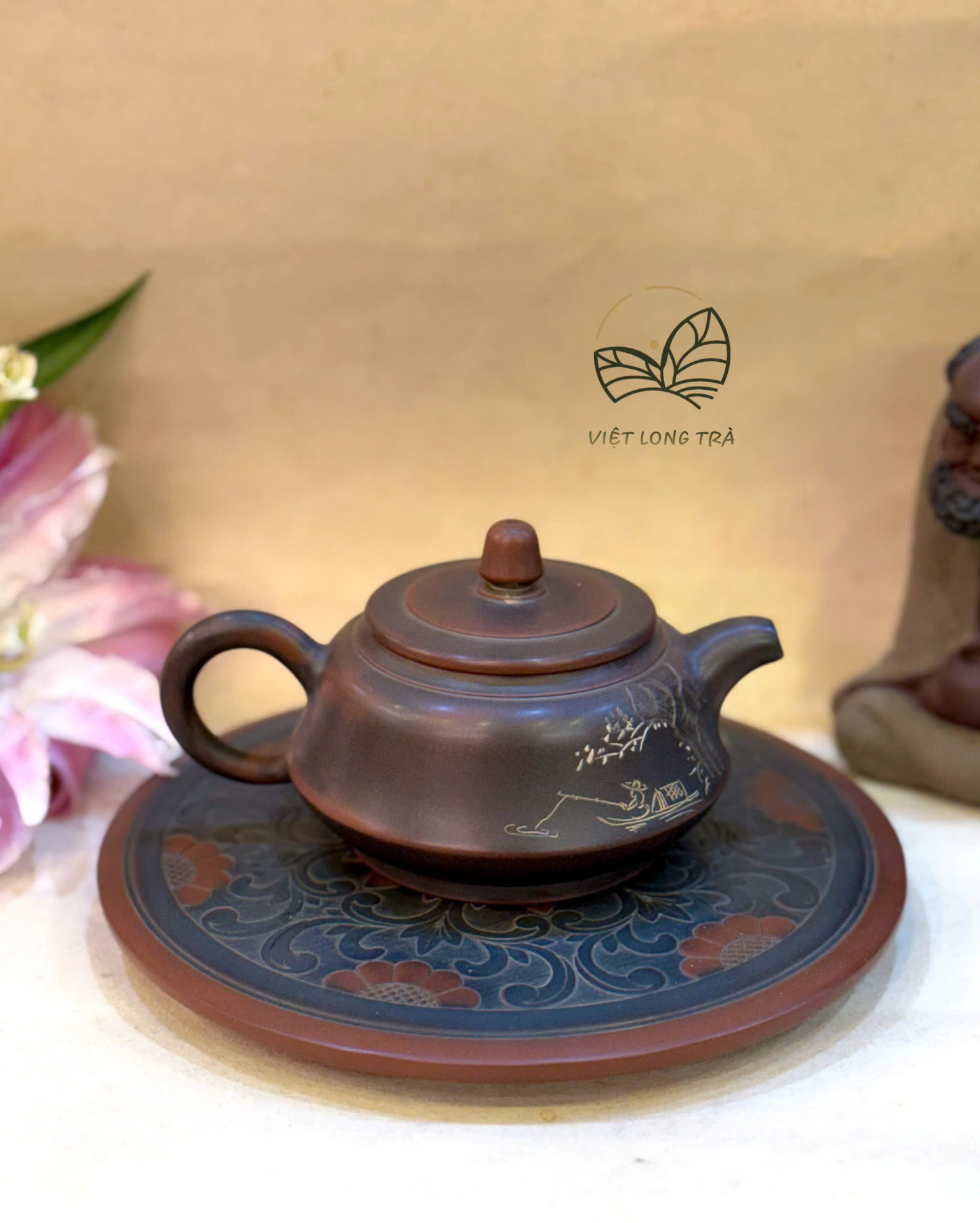 FISHERMAN'S GAIN TEAPOT 175ML - NIXING CERAMIC - HANDMADE TEAPOT - ARTISAN HU DONGLI