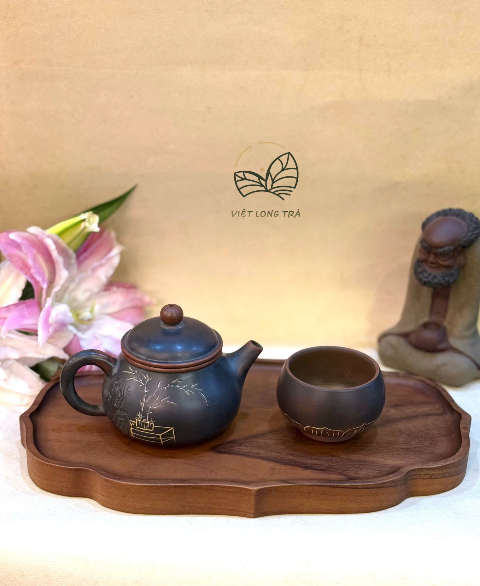 RONGTIAN ZHUJIE TEAPOT 150ML - NIXING CERAMIC - HANDMADE TEAPOT - ARTISAN HU DONGLI