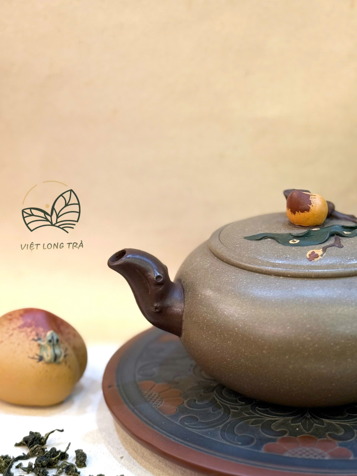 Ấm Trà Thạch Lựu Hồ - Chất đất thanh khôi đoạn nê - nghệ nhân Vương Phong Quân