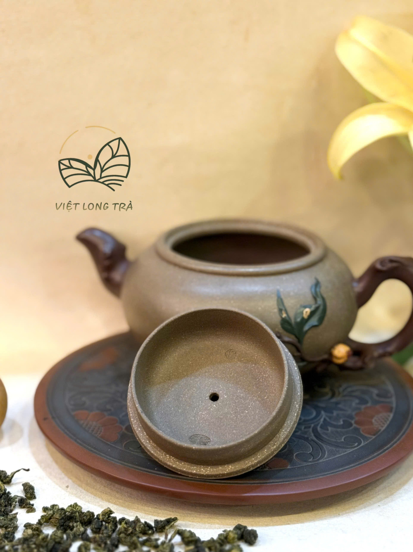Ấm Trà Thạch Lựu Hồ - Chất đất thanh khôi đoạn nê - nghệ nhân Vương Phong Quân