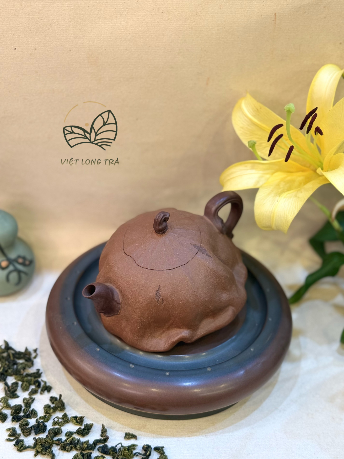 ZI SHA WARE DOUBLE LOTUS TEAPOT DUAN NI FEN JIANG CLAY 200ML - FULLY HANDMADE TEAPOT - ARTISAN DENG XILAN