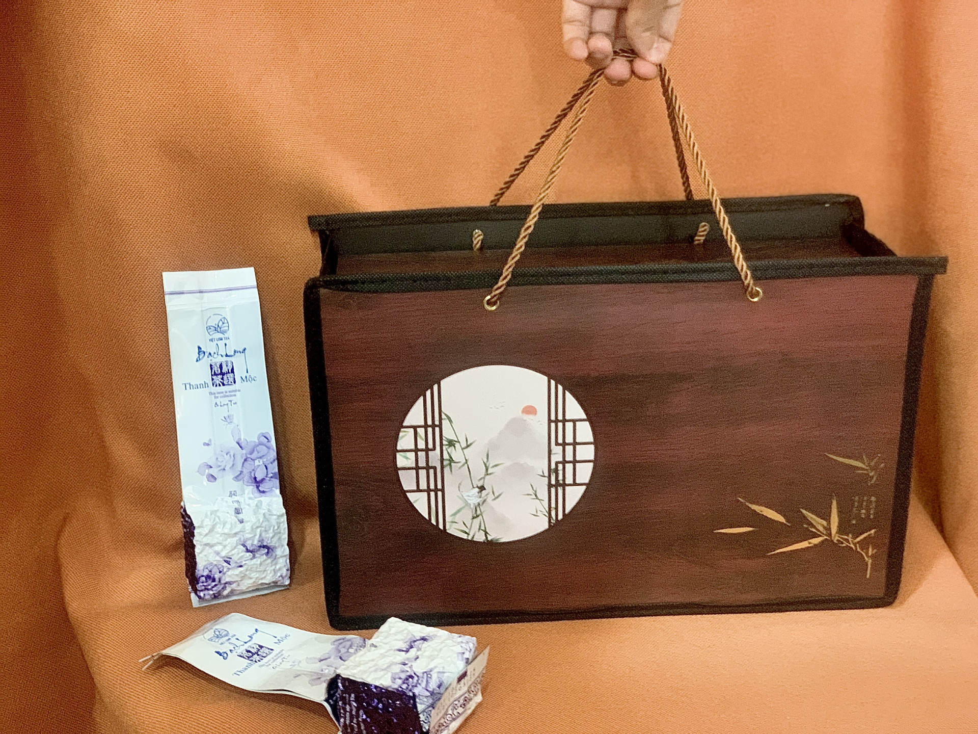 HỘP TRÀ QUÀ TẶNG NGUYỆT TRÚC (CHƯA BAO GỒM TRÀ)