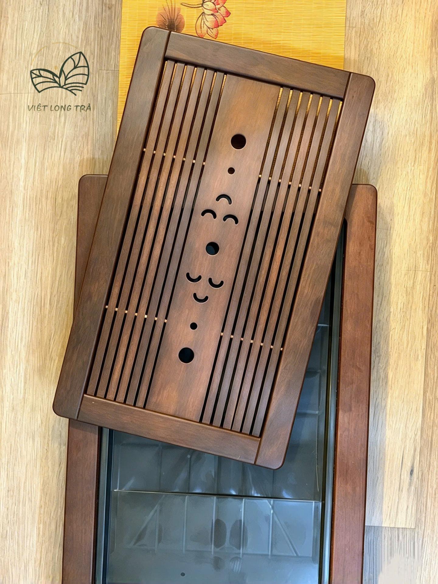 KHAY TRÀ GỖ MUN CAO CẤP - SIZE 59x39x7 CM