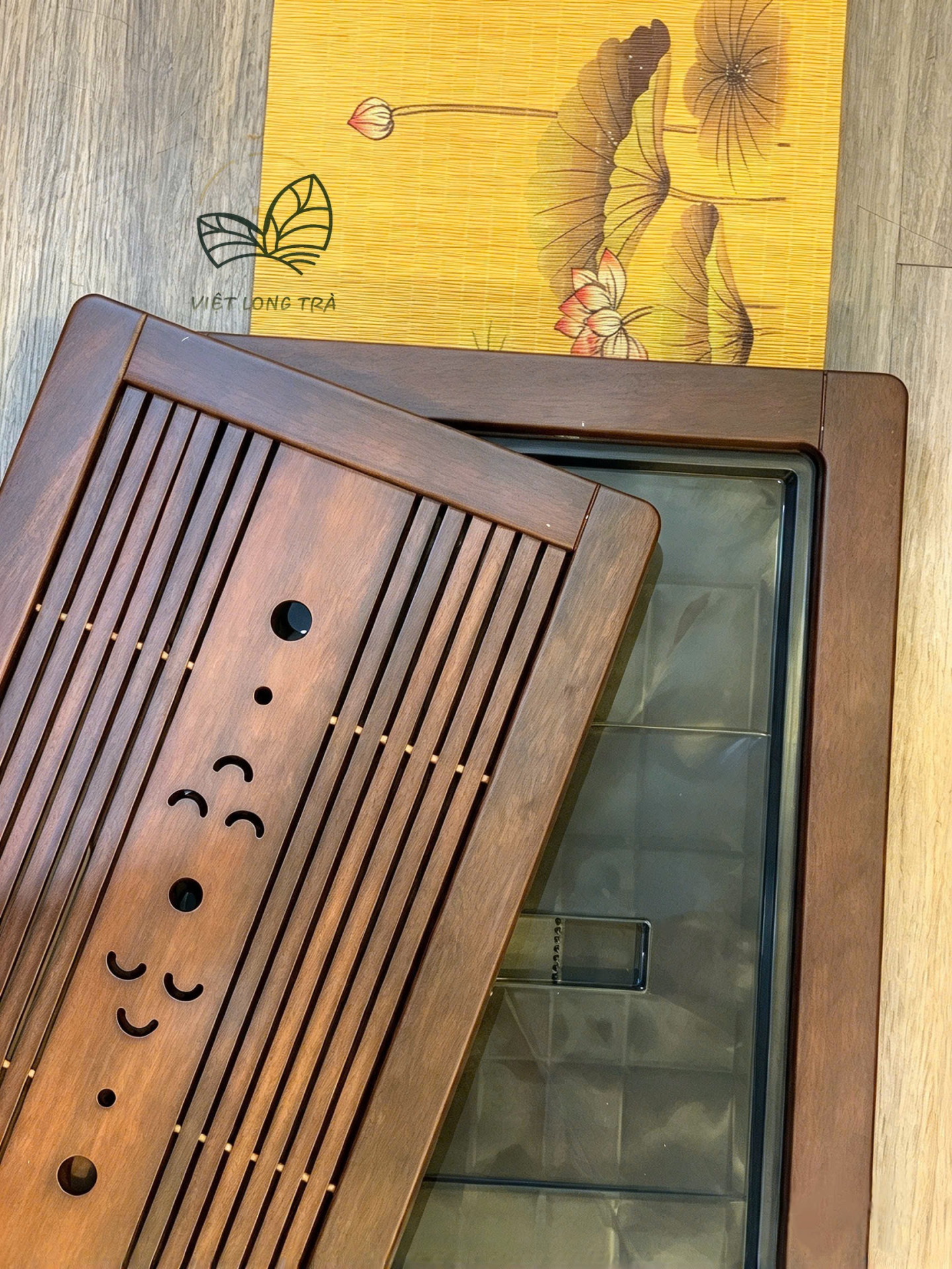 KHAY TRÀ GỖ MUN CAO CẤP - SIZE 59x39x7 CM