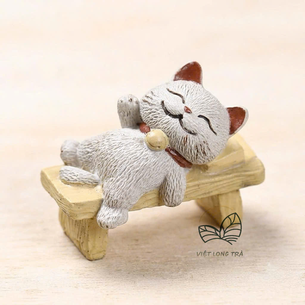 MÈO MAY MẮN TRANG TRÍ BÀN TRÀ - Ý NGHĨA PHONG THỦY