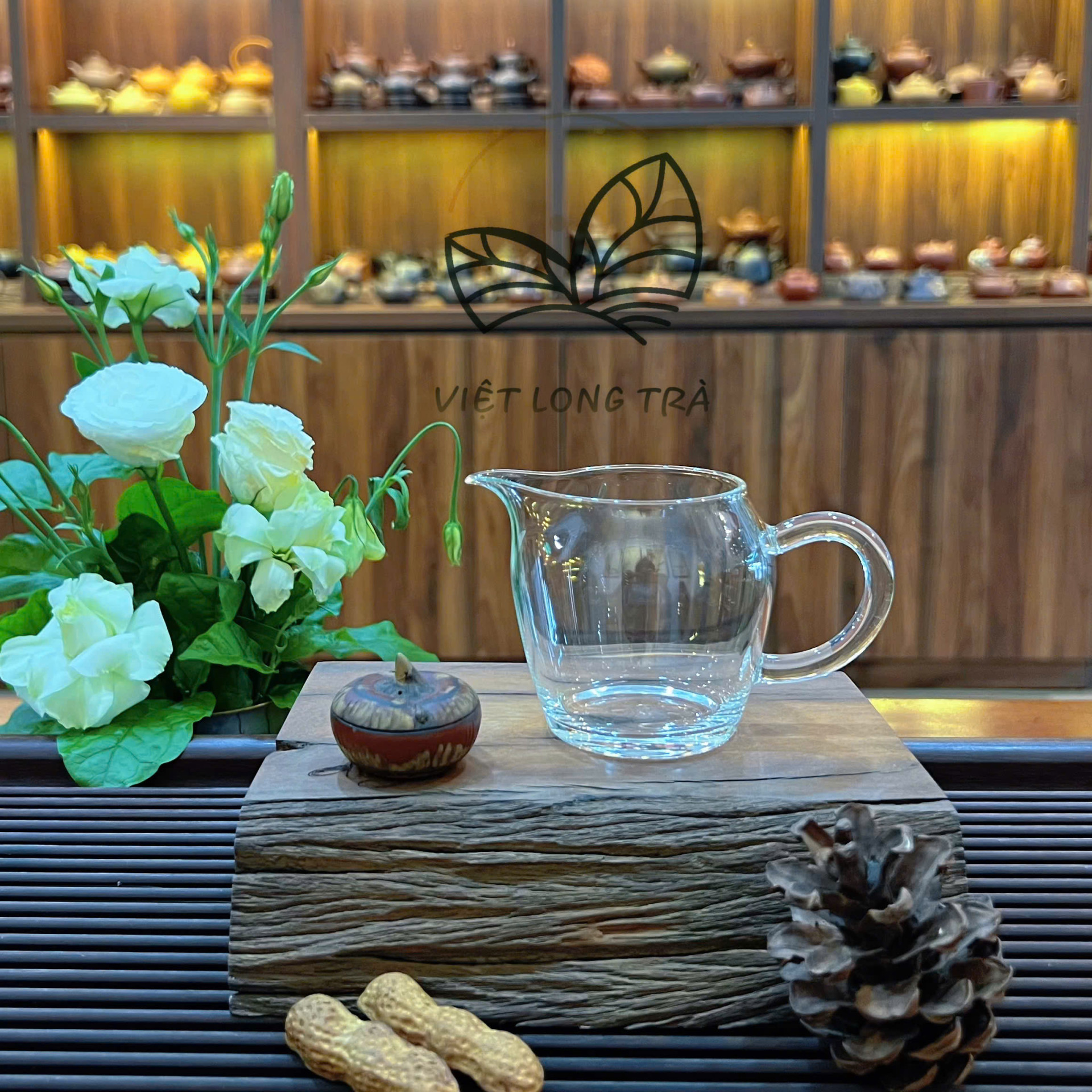 TỐNG TRÀ THỦY TINH SYDNEY TRẮNG - HỒNG - DUNG TÍCH 180ML - DỤNG CỤ TRÀ ĐẠO