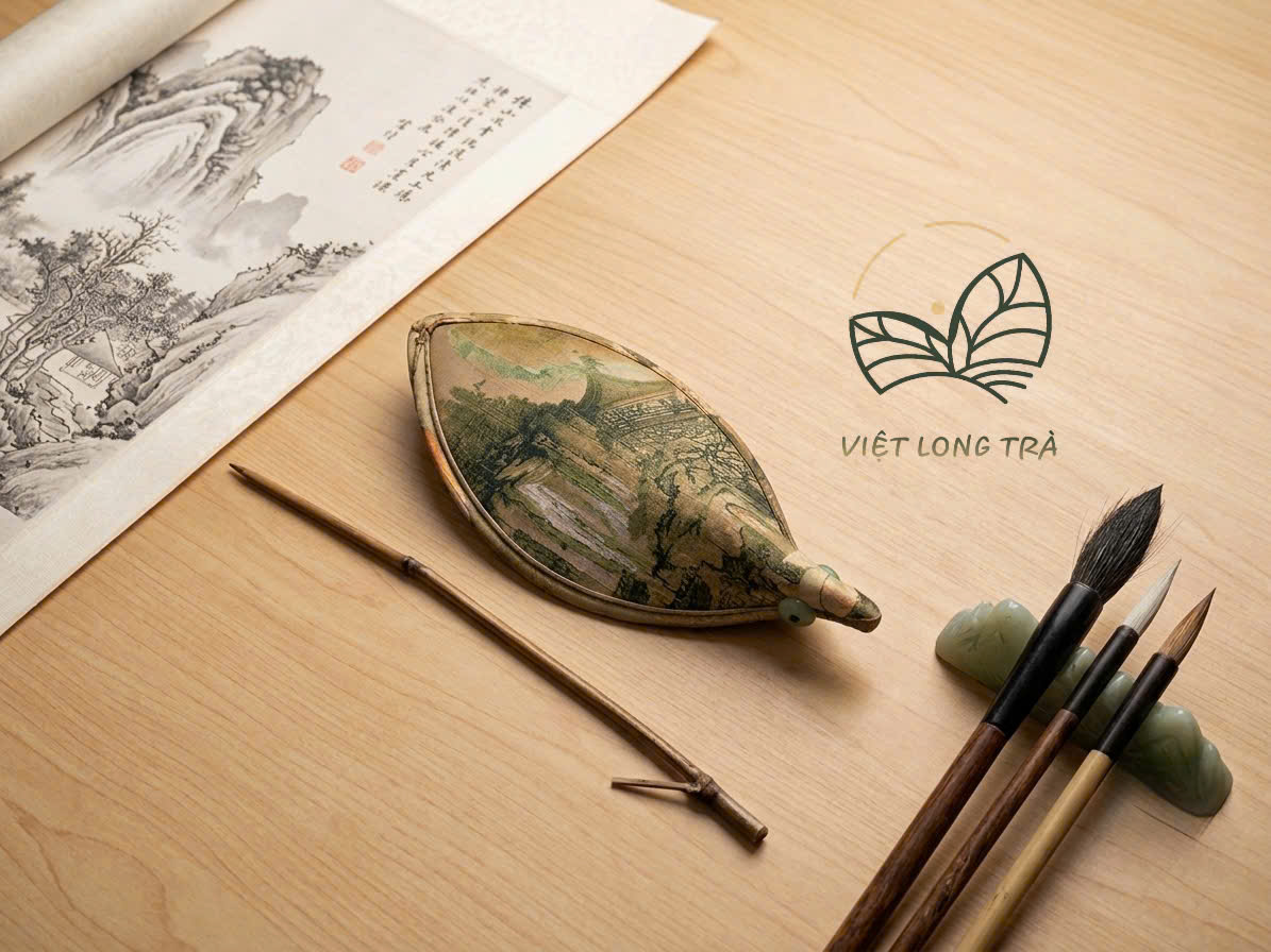 CUNG NHÃN TRÀ ĐAN TRE BỌC VẢI SATIN ĐÍNH NGỌC - TRÀ CỤ ĐẲNG CẤP CHO BÀN TRÀ