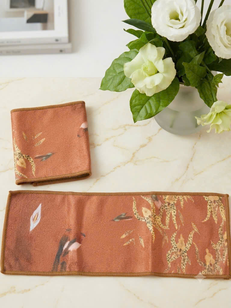 KHĂN LAU BÀN TRÀ HỌA TIẾT ĐA DẠNG - THẤM HÚT TỐT - KÍCH THƯỚC 28X10CM - PHỤ KIỆN BÀN TRÀ