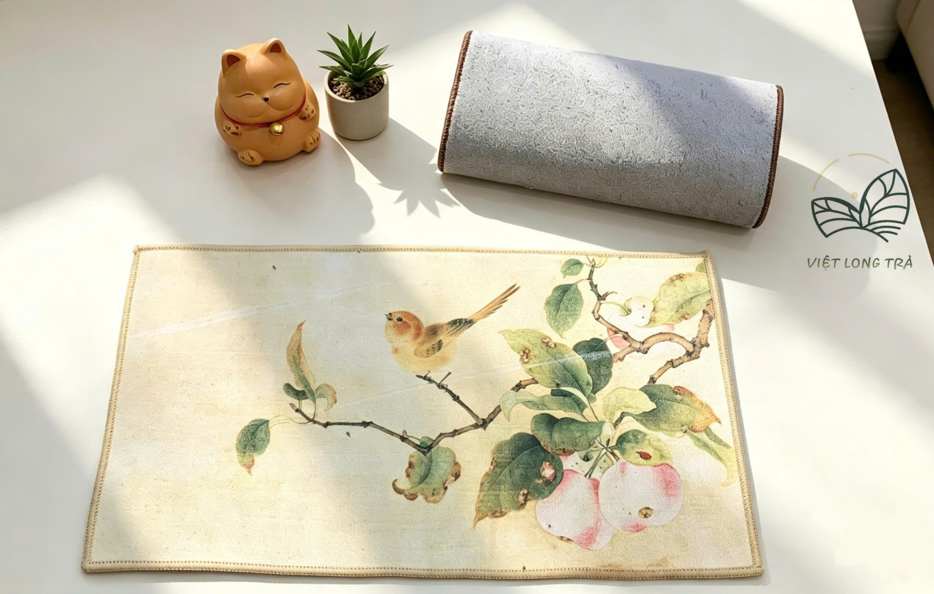 KHĂN LAU BÀN TRÀ SIZE LỚN 30X15CM - KHĂN TRẢI BÀN HỌA TIẾT SẮC NÉT