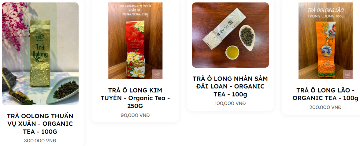 các loại trà oolong