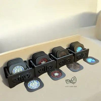 ĐẾ LÓT LY TRÀ GỖ MUN – TRÀ CỤ BÀN TRÀ CHUYÊN DỤNG – CHẤT LIỆU BỀN BỈ