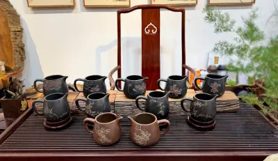 TỐNG TRÀ GỐM NÊ HƯNG KHÂM CHÂU HỌA - HOẠ TIẾT THỦ CÔNG - TỐNG TRÀ CHUYÊN DỤNG