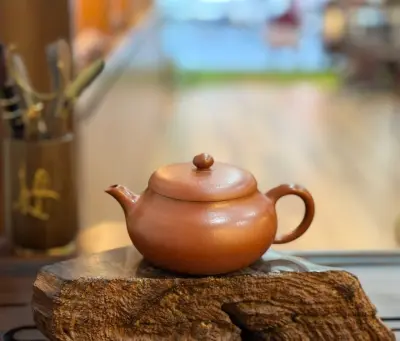 MINGLU TEAPOT IN DA HONG PAO CLAY - CAPACITY 200ML - ARTISAN YANG HONGWEI