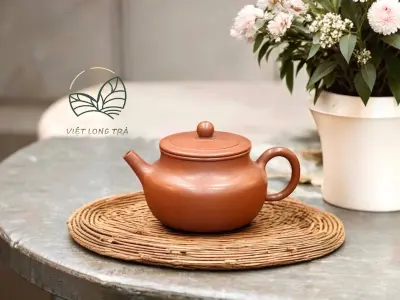 ẤM TRÀ BÌNH CÁI ĐỨC CHUNG - ĐẤT CHU NÊ - 160ML - NGHỆ NHÂN VƯƠNG HỒNG VỸ