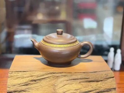 UYỂN NGỌC GOLDEN THUNDER-PATTERN ZINI TEAPOT – 150ML – BÀNH QUÁN HOA – BEAUTIFUL TEAPOT