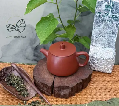 ZISHA TALL SHIPIAO TEAPOT IN DA HONG PAO CLAY - CAPACITY 200ML - BEAUTIFUL TEAPOT