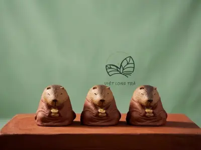 MEDITATING PROSPERITY CAPYBARA TEA PET - FENG SHUI TEA TABLE ORNAMENT