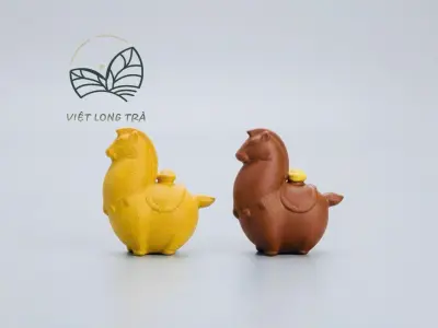 PET BÀN TRÀ MÃ THƯỢNG HỮU TIẾN - CHẤT ĐẤT TỬ SA - TRANG TRÍ BÀN TRÀ PHONG THỦY