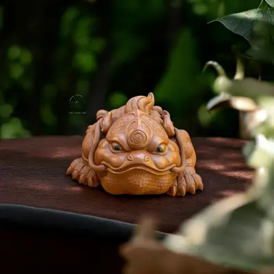 WEALTH-ATTRACTING CHANCHU MONEY TOAD - DAHONGPAO CLAY BODY - PREMIUM HANDMADE PIECE