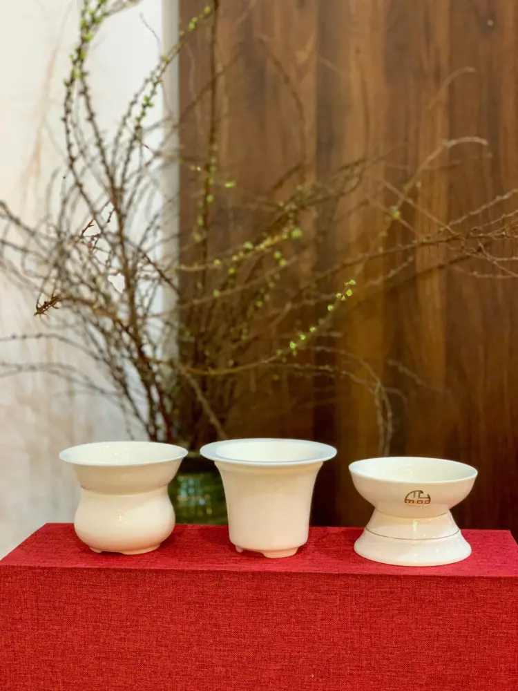 LỌC SỨ TRẮNG THANH HOA - LƯỚI LỌC VẢI - DỤNG CỤ TRÀ ĐẠO ĐẸP