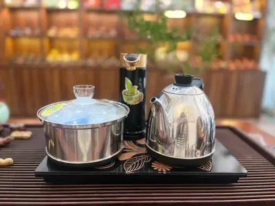 KAMJOVE K9 ELECTRIC TEA KETTLE SET - AUTOMATIC WATER PUMP - PREMIUM STAINLESS STEEL