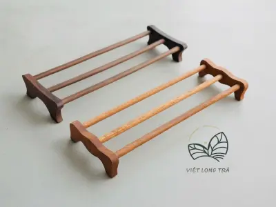 KỆ GÁC CHÉN 2 NGĂN GỖ ĐÀN HƯƠNG - GỖ CẨM LAI - PHỤ KIỆN BÀN TRÀ