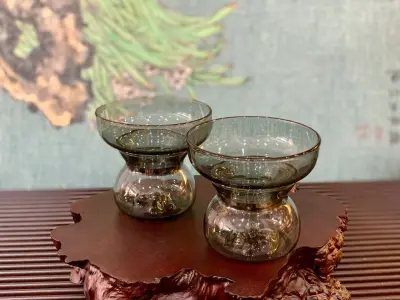 LỌC TRÀ THỦY TINH CAO CẤP - HOẠ TIẾT ĐỒI NÚI ĐỘC ĐÁO - LƯỚI LỌC INOX KHÔNG GỈ